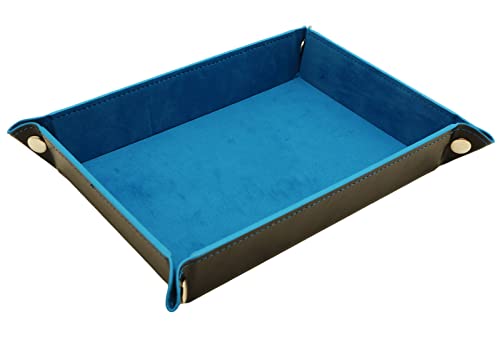 Valet Organizer - Catchall Tray for Jewelry, Wallets, Watches, Keys, Coins, Phones, Glasses - Perfect for Nightstand, Desk, Entryway - color: Blue