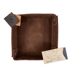 Hide & Drink, Leather Catchall Change Keys Coins Jewels Box Tray Big Storage, Handmade :: Swayze Suede - color: Swayze Suede