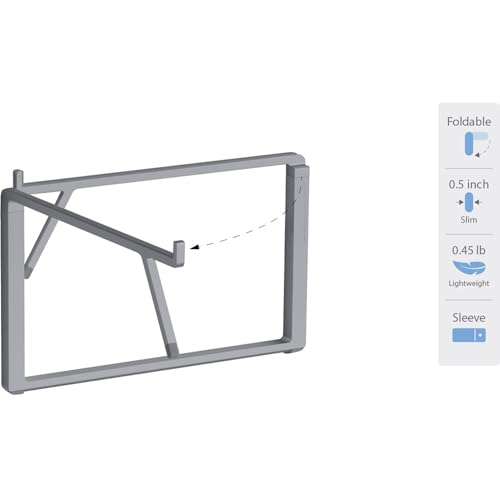 Rain Design 10085 Mbar Pro+ Foldable Laptop Stand - Space Gray - color: Space Gray, style: mBar Pro+