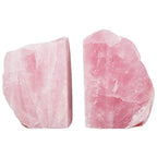Rose Quartz Bookends Pink Crystal Decorative Book Ends Office Home Decor Small 1 Pair 2-3 Lbs - size: 2-3lbs