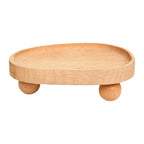 Vaveren Wooden Riser Tray Jewelry Display Dish Soap Holder Pedestal Stand for Fireplace Kitchen Counter Candle Holder Vanity Birthday - color: Irregular（6.30inx4.92inx1.97in）
