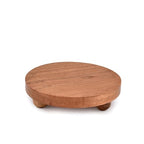 NIRMAN Display Stand Round Acacia Wood Stand for Display Wooden Stand for Kitchen/Bathroom Counter/Plant Stand (5.5" x 5.5" x 1.5"), (Set of 2)
