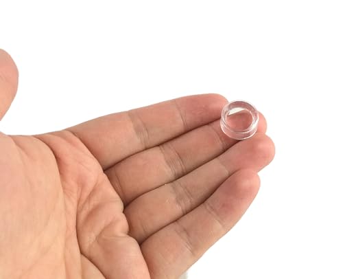 Small Clear Display Stand Ring Holder | 30 PCS (0.6 Inches) | Round Beveled Pedestal for Dragon Ball, Golf, Baseball, Egg, Spheres, Marble | Hold Up to 10lb | Perfect for Small Collections - size: Stand: 0.6 in-30 pcs