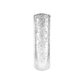 WGVI Hurricane Candle Holder Sleeve, W: 3", Ht: 10", Silver Speckled Glass Cylinder Open Both Ends, Chimney Tube Shade, 1 Piece - size: 3x10"H