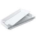 14" Rectangular Platters Set of 4, White Ceramic Platters, Large Serving Plates for Party, Entertaining, Wedding, Rectangle Serving Dishes for Steak, Sushi, Appetizer, Oven Dishwasher Safe - color: 14inch