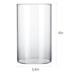 CUCUMI 12pcs Glass Cylinder Vases for Centerpieces, Flower Vases Wedding Decorations, 6 Inch Tall Glass Candle Holder for Table Shelf, Floral Vase Bulk for Home Decor