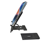 Kemoxan Ultra-Slim Foldable Cell Phone Stand for Desk, Ultrathin Portable Pocket Smartphone Kickstand, V Small Mobile Phone Travel Mount Compatible with Universal iPhone IPads Android Kindle - color: Ultrathin