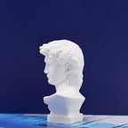 Resin Bust Statue 2.76 Inch Plaster Figurines Mini Home Decoration Sculpture White for Art Hobbyist-David - size: David