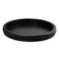 Creative Co-Op Farmhouse Decorative Round Wood Tray with Hobnail Edge, Black - color: Black, style: Tray
