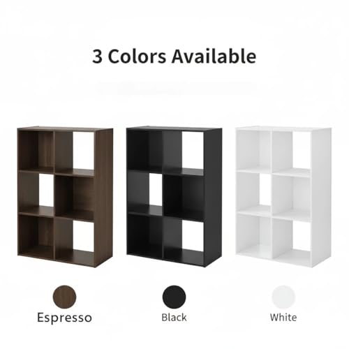 6-Cube Storage Rack, Equipped with Hardware Accessories and Installation Instructions. Suitable for Home and Office Can be Placed Horizontally or Vertically.