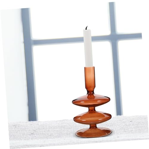 Garneck Elegant Glass Candle Holder for Pillar Candles Romantic Nordic Style Centerpiece for Dining Table Wedding Party Home Decor for Bedrooms Bars
