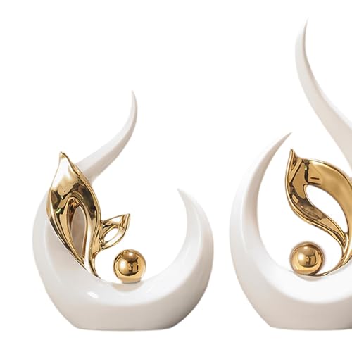 2-Piece Abstract Art Statue Craft, Creative Minimalist
