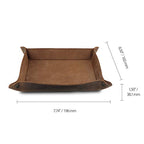 Londo Genuine Leather Tray Organizer - Practical Lightweight Water Resistant Computer Table Desk Storage Box for Wallets, Watches, Keys, Coins, Cell Phones and Office Equipment - color: Mink