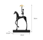 Statue Decorations Modern Figure Abstract Art Horse Sculpture Decoration Wine Cabinet Living Room TV Cabinet Porch Light Luxury Decoration Home Decor Object