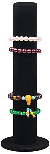 ChezMax Necklace Jewelry Display Jewelry Stand Hovering T-Bar Bracelet Holder for Home Organization - color: J-Black Velvet