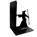 Decorative Bookends - Metal Book Ends - Black Finish - Wizard bookends Magical Bookends - 7" Tall bookends Heavy Bookends for Shelves - size: 7 x 5.5 x 4 inches | 1.8 pounds