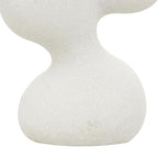 Deco 79 Polystone Abstract Decorative Sculpture Curved Shaped Home Decor Statue with Speckled Texturing, Accent Figurine 7" x 4" x 18", White - size: 7" x 4" x 18"