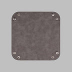 siduater Valet Tray Desktop Storage Organizer – Vegan Leather Catchall Bedside Vanity Tray Nightstand Caddy Holder for Remote Controller, Watch, Keys, Phone, Wallet, Coin, Jewelry, Stone Gray Brown - color: Stone Gray Brown