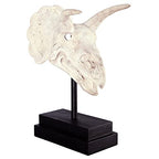 Design Toscano NE867039 Triceratops Dinosaur Skull Fossil Statue on Museum Mount,Multicolored - style: Triceratops Dinosaur Skull