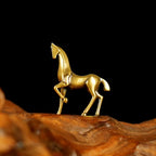 Retro Handcrafted Elegant Abstract Horse Statue 100% Solid Brass with Smooth Curves Raised Leg, Ideal Home Decor Item Collectible Desk Accessory Office Scene Ornament Artistic - Artistic Enhancement - style: Artistic Horse