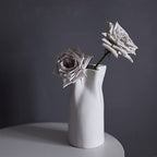 Nordic Ceramic Vase Modern Abstract Art Geometric Flower Plant Holder Decor - size: Yellow lace