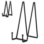 IBosins 5 Pack 10 Inch Plate Holder Display Stands, Large Metal Black Frame Stand for Picture, Book, Photo Easel, Creation, Collectibles - color: Black, size: 10 Inch