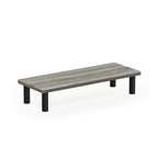 Furinno Turn-N-Tube Monitor Riser Stand, French Oak Grey/Black - color: French Oak/Black, size: 23.6 x 9.3 in. Rectangle