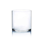 WGV Cylinder Vase, Width 7", Height 7", Clear Wide Large Diameter Flower Glassware, Floral Container, Planter Terrarium for Wedding Party Event, Home Accent Decor, 1 Piece - size: 7"x7"H