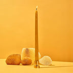 Solid Brass Taper Candle Holder - Elegant & Sturdy Design | Fits Standard 7/8" Taper Candles | Dimensions: 1.60" x 1.30"