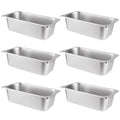 YOUNTHYE 6PCS Hotel Pans Stainless Steel Steam Table Pan 1/3 Size 4 Inch Deep Steam Pan Catering Storage Metal Food Catering Tray for Hotel Restaurant, Buffet Party