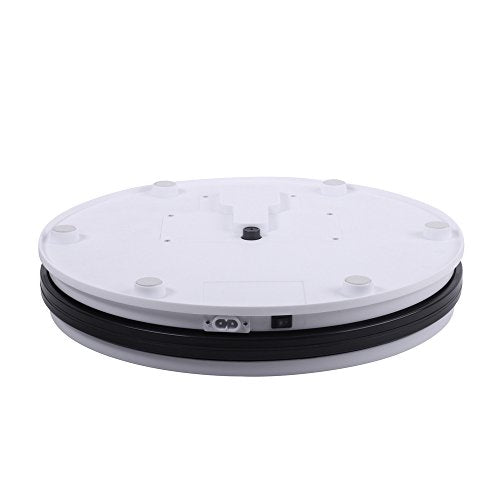fotoconic White Electric Motorized Rotating Turntable Display Stand, 14 Inch / 35cm Diameter, 110 Lb Centric Loading for Shop Display - size: White 14", 110 Lb Max Loading