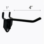 NectaCol 30 Packs 4" Long Metal Pegboard Hooks, Standard Hooks is Fit to Any Pegboard Panels - size: 4 Inch