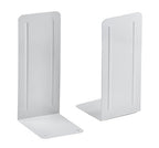 Acrimet Jumbo Premium Metal Bookends 9" (Heavy Duty) (White Color) (1 Pair)