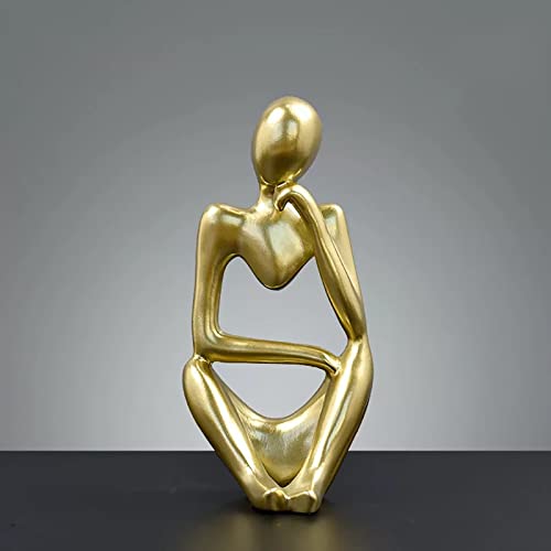BK&MF Art Abstract Sculpture,Ornament Figurine Figurine Resin Craft Modern Creative Desk Statue for Statue Home Decoration,E - color: E