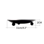 Black Iron Plate Candle Holder, Decorative Iron Pillar Candle Plate, Set of 2, 4.37 inches D x 0.78 inches H, Pedestal Candle Stand for LED & Wax Candles, Incense Cones, Spa, Weddings (2 pcs)