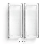BINO | Oblong Plastic Drawer Organizer Bin, 2-Pack | THE ARTISAN COLLECTION | Multi-Purpose | Durable | BPA-Free | Desk, Vanity, Bathroom & Makeup Drawer Organizer