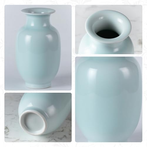 KAMMAK Colored Ceramic Vase, Beautiful Hand-Painted Decorative Vase, Modern Art Porcelain Vase for Flower Mantle Dining Table Centerpiece, Entryway Living Room Wedding Decoration, SS006 - style: SS006