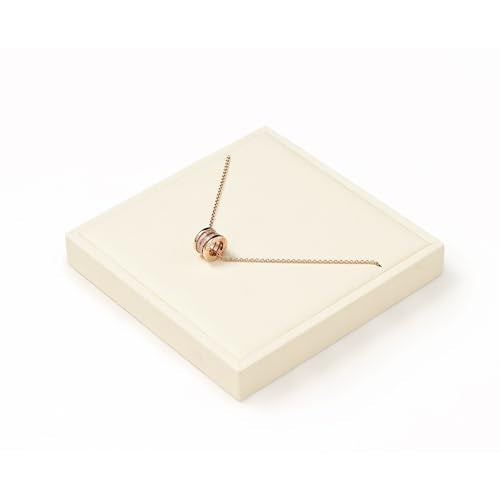 Oirlv Microfiber Jewelry Pendant Display Tray Jewelry Necklace Organizer Display Tray(Beige) - color: Necklaces P13409