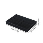 Coward Sunglass Organizer, Black Velvet Glasses Trays, Eyeglasses Watches Jewelry Display - Men Women (8 Grids) - color: Black Velvet, size: Sunglasses Tray