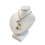 Portrait Jewelry Stand Pendant Jewelry Display Stand Wooden Portrait Neck Model Necklace Holder Stand for Selling - color: White