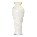 STORY&SUNS Handmade Tall Crystalline Glaze Ceramic Vase White Slender Neck Flower Vase for Home Decor Chinoiserie Decor Decorative Vase - style: Fish tail