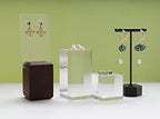 Acrylic ring risers for display, Clear jewelry stand display risers, Retail earring riser for display home decor【1.57 L x1.57 W x3.15 H inch】 - size: 1.57 L x1.57 W x3.15 H inch