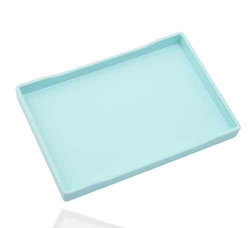 Blue Serving Tray (11.8 x 8.7 inch) for Serving Accessory, Spa, Coffee, Drinks, Wine, Tea, Bar, Party, Seasoning, Perfume and Display Use. - color: Blue-1 Tray, size: 11.8" x 8.7" x 0.8"