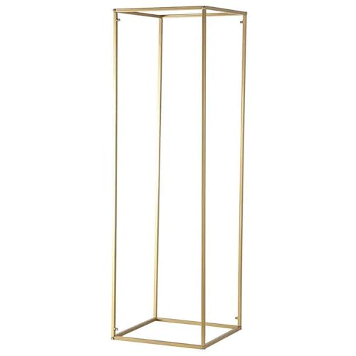 Efavormart 2 Pack 40" Matte Gold Wedding Flower Stand Metal Vase Column Stand Geometric Centerpiece Vase - color: Gold, size: 2 Pack 40''