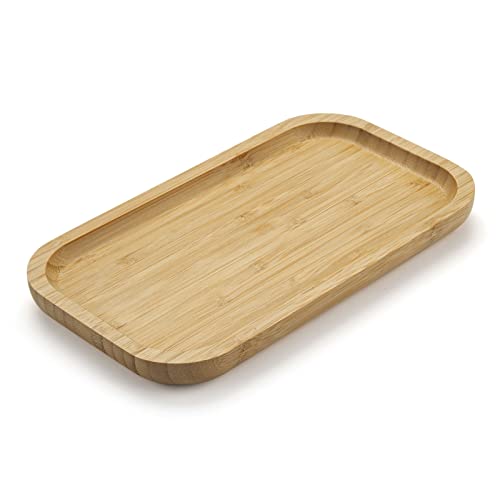 Bamboo Vanity Tray, Bathroom Counter Tray, Toilet Tank Tray, Bathroom Tray for Organizing and Home Decor, 9.8 x 5.5 x 0.8 inch - size: 9.8" x 5.5" x 0.8"