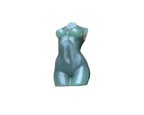 Natural Green Aventurine Crystal Female Model Figurine Hand Carved Body Sculpture Statue Gemstone Small Figurine Reiki 3 Inch Home Office Decor Ornaments 100-150 Grams - color: Green Aventurine