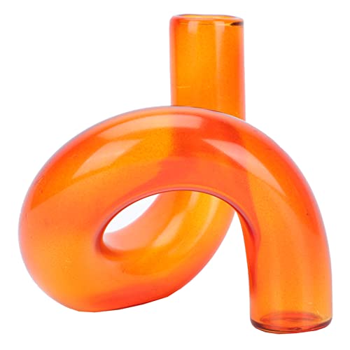 Happyyami 1pc Nordic Hydroponic Vase Unique Creative Glass Flowerpot for Home Decor Stylish Special Shaped Design for Shops Restaurants and Living Spaces