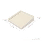 Oirlv Microfiber Jewelry Tray Showcase Display Necklace Bracelet Ring Showcase Display Empty Plate(Beige) - color: Base Tray P13425