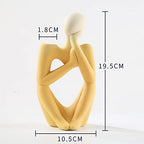 Creative Minimalist Niche Abstract Art vase Ornaments Simple Modern Living Room TV Cabinet Wine Cabinet Home Decorations. (Light Yellow)