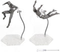 Action Figure Stand with Adjustable Metal Support Arm, Action Figure Display Holder Stand Base Compatible with HG RG SD SHF Gundam 1/144 Toy with Screwdriver (2Pcs Clear) - color: 2Pcs Clear